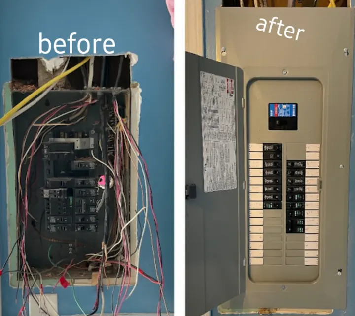 Panel swap with a new breaker layout